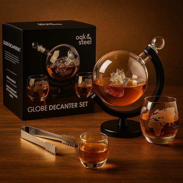 The 19th Hole Globe Decanter & Whiskey Set
