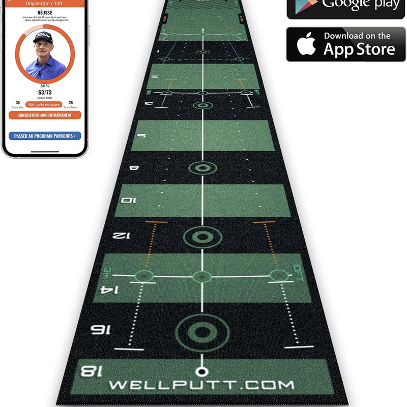 Wellputt Pro-Level Putting Mat (4m Green)